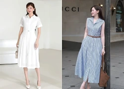 Chẳng sợ ngày bận rộn khi đã có đầm sơ mi thanh lịch
