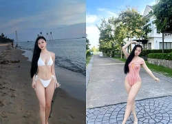Hot gymer Lệ Đặng mặc bikini khoe body miễn chê