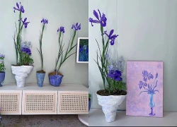 Một phụ nữ biến hoa diên vĩ thành "tác phẩm nghệ thuật": Nhìn thôi mà ai cũng muốn trồng thử một cây trong nhà