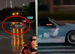 Ô tô Porsche gây náo loạn khu đô thị Sala