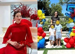 Hoa hậu Phạm Hương tổ chức sinh nhật hoành tráng cho quý tử tại biệt thự trắng ở Mỹ, chồng đại gia vắng mặt