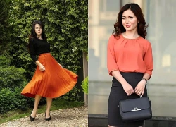 Năng lượng ngày mới từ trang phục sắc cam thời thượng