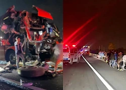 Ô tô khách tông đuôi xe đầu kéo trên cao tốc, 19 người nhập viện cấp cứu