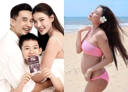 Thúy Diễm mang bầu tuổi 40: Không ngại mặc gợi cảm, chồng thức đêm chăm sóc