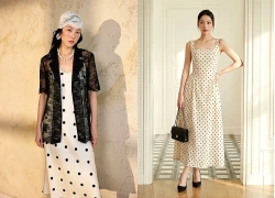 Rạng rỡ với váy họa tiết chấm bi trong những ngày giao mùa