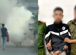 Tạm giữ đối tượng dùng xăng tấn công cha ruột và lực lượng công an