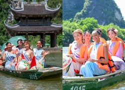 Dàn thí sinh Miss Multicultural World 2026 thích thú khám phá di sản Tràng An