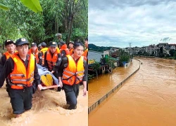 Lũ sông Bằng Giang lên rất nhanh, Cao Bằng huy động công an, quân đội ứng phó