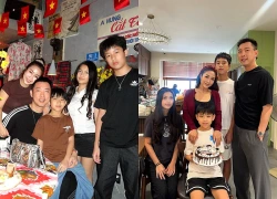 Ốc Thanh Vân đưa 3 con trở lại Úc