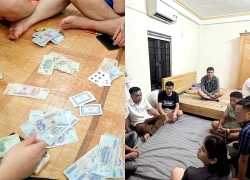Tạm giữ hình sự 7 đối tượng đánh liêng ăn tiền trong phòng nghỉ VIP