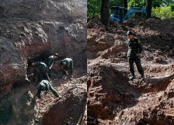 Phát hiện thêm hài cốt liệt sĩ cùng di vật tại rãnh mộ mới ở công viên Lê Thị Riêng