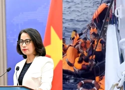 Tàu Việt Nam chở 62 người bị chìm trên biển: Đã cứu được 48 người