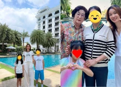Kiều Tiên Yewon đăng ảnh 2 con về ngoại chơi, cộng đồng mạng thắc mắc chồng đâu?