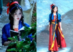 Ngu Thư Hân gây sốt với tạo hình cổ trang độc lạ ở phim trường Niệm Tương Tư
