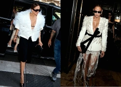 Jennifer Lopez mặc váy xuyên thấu khoe vòng 1 sexy ở tuổi U60