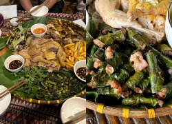 Mâm cỗ độc đáo nhiều đặc sản ở Phú Thọ, 6-7 người ăn no, có món 'kén' khách thử