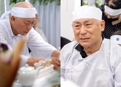 NSND Tạ Minh Tâm tiều tụy không nhận ra, khóc nghẹn trong tang lễ vợ Bạch Vân