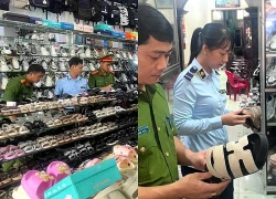 Cửa hàng giày dép bày bán sản phẩm giả mạo nhãn hiệu "HERMES"