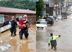 Hàn Quốc ngập trong mưa lớn