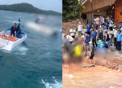 Kinh hoàng vụ lật cano chở du khách ở Phú Quốc, hiện trường hỗn loạn