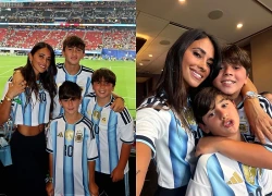 Vợ Messi đeo đồng hồ xa xỉ, khoe eo thon gợi cảm khi cổ vũ Argentina