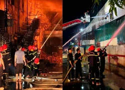 Gần 200 cán bộ, chiến sĩ xuyên đêm khống chế vụ cháy lớn