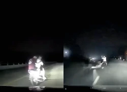 Xác minh clip nhóm thanh niên lạng lách, tạt đầu ô tô trên đường ven biển