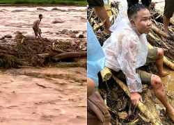 Cả nhà 4 người bị lũ cuốn, chồng thất thần bên thi thể vợ và con nhỏ, bé gái còn mất tích