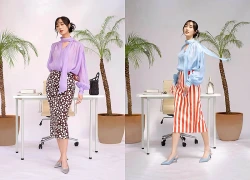 Cách mặc chân váy dài mùa thu đẹp xao xuyến