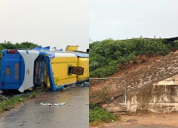 Hà Nội: Ô tô khách lao khỏi cao tốc Pháp Vân - Cầu Giẽ, 4 người tử vong