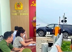 Xử phạt nữ tài xế cố tình điều khiển ô tô vượt đường sắt khi tàu đang đến