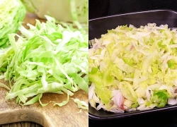 Xào bắp cải đừng vội cho ngay vào chảo, rất nhiều người làm sai bảo sao rau mềm nhũn, ra nhiều nước