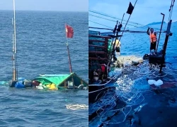 Giông lốc làm chìm tàu cá Quảng Ngãi, 33 ngư dân được cứu, 3 người mất tích
