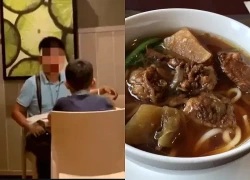 Hai cha con cùng vào quán ăn bún bò, cuộc đối thoại sau đó khiến chủ quán lo lắng cho tương lai đứa trẻ