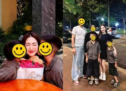 Hình ảnh Hoà Minzy bên 2 con trai