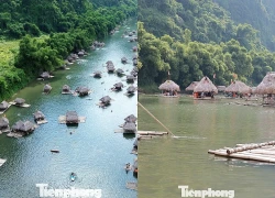 Mục sở thị bè tre du lịch sông Bôi xứ Mường