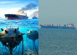 Tàu chở dầu phát nổ ở eo biển Hormuz nghi do trúng thủy lôi Iran