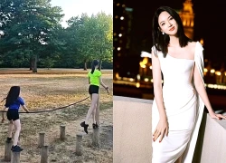 Con gái Hoa hậu Thế giới Trương Tử Lâm thừa hưởng đôi chân dài của mẹ