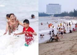Đông đảo du khách về biển Bình Sơn - Ninh Chử ngày đầu nghỉ lễ 2-9