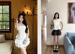 Không cần ăn kiêng, vóc dáng vẫn chuẩn nhờ áo ôm và chân váy xòe