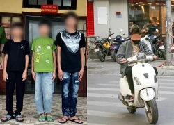 Nhóm thanh thiếu niên đi xe máy kẹp 3, lạng lách trên đường để "câu view"