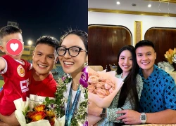 Quang Hải hôn rồi nựng má Chu Thanh Huyền sau chức vô địch
