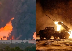 Ukraine phóng hỏa lực, "đánh trúng căn cứ không quân, nhà máy lọc dầu Nga"
