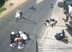 Vụ đang đi xe máy bị đạp ngã lăn ra đường: Thủ phạm là bạn trai vợ cũ