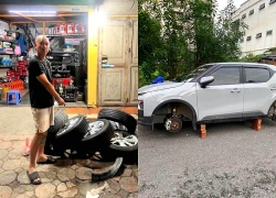 Bắt giữ nghi phạm trộm 2 bánh của ô tô đỗ trong khu đô thị ở Hà Nội