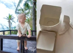 Bé trai 1 tuổi làm vỡ hộp giấy, khách sạn đòi đền 3,3 triệu đồng