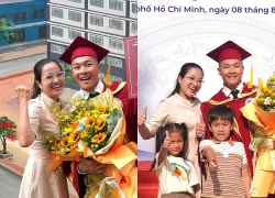 'Hoàng tử xiếc' Quốc Cơ tốt nghiệp thạc sĩ, xúc động cảm ơn vợ là MC nổi tiếng