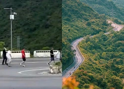 Xác minh clip nhóm người dừng ô tô giữa khúc cua ở đèo Hải Vân để ngắm cảnh