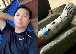 Ca sĩ Mạnh Quỳnh bị vỡ xương mắt cá chân