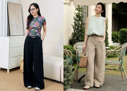 Quần ống rộng và giày thể thao, cặp đôi phóng khoáng vượt thời gian